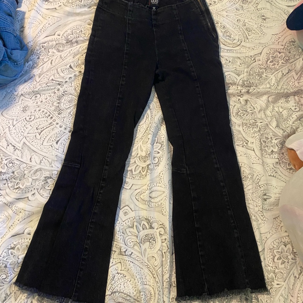 BDG low waisted black flare jeans